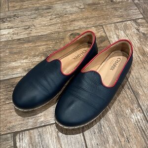 Charix Dark Navy Leather Slip On Loafer Comfort Casual Artisan Size 41/10